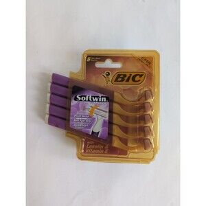 vintage 1999 Bic Softwin twin blade Razors lanolin Vit E purple For Women 5-pack